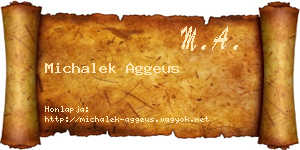 Michalek Aggeus névjegykártya
